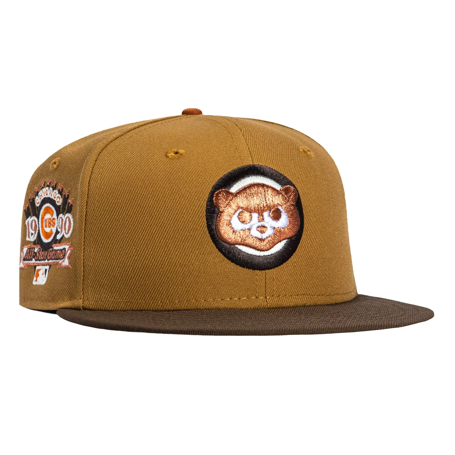 New Era 59Fifty Sepia Chicago Cubs 1990 All Star Game Patch Hat - Gold, Brown sold by Hat Club