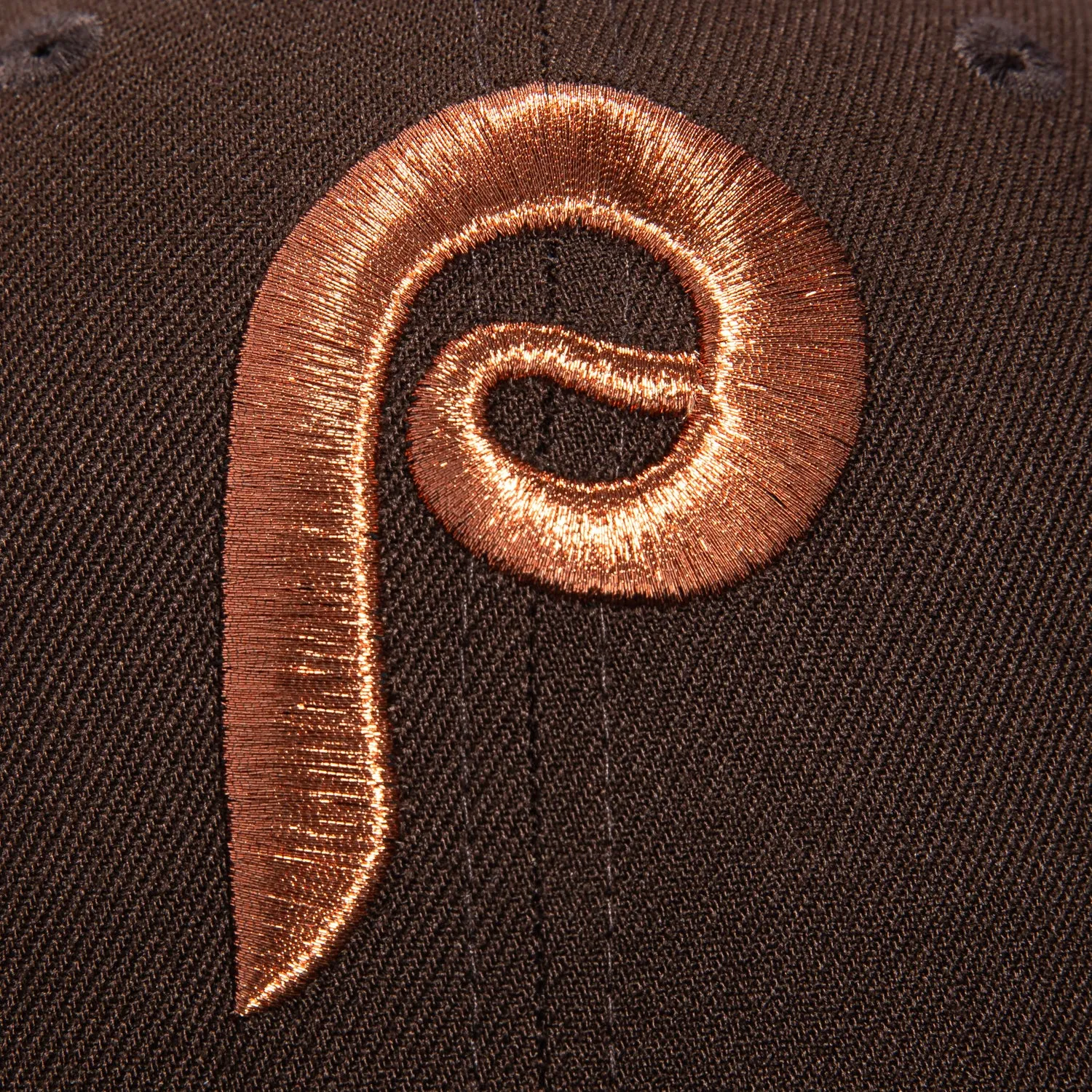 New Era 59Fifty Sepia Philadelphia Phillies 1980 World Series Patch Hat - Brown, Black sold by Hat Club product image thumbnail 4