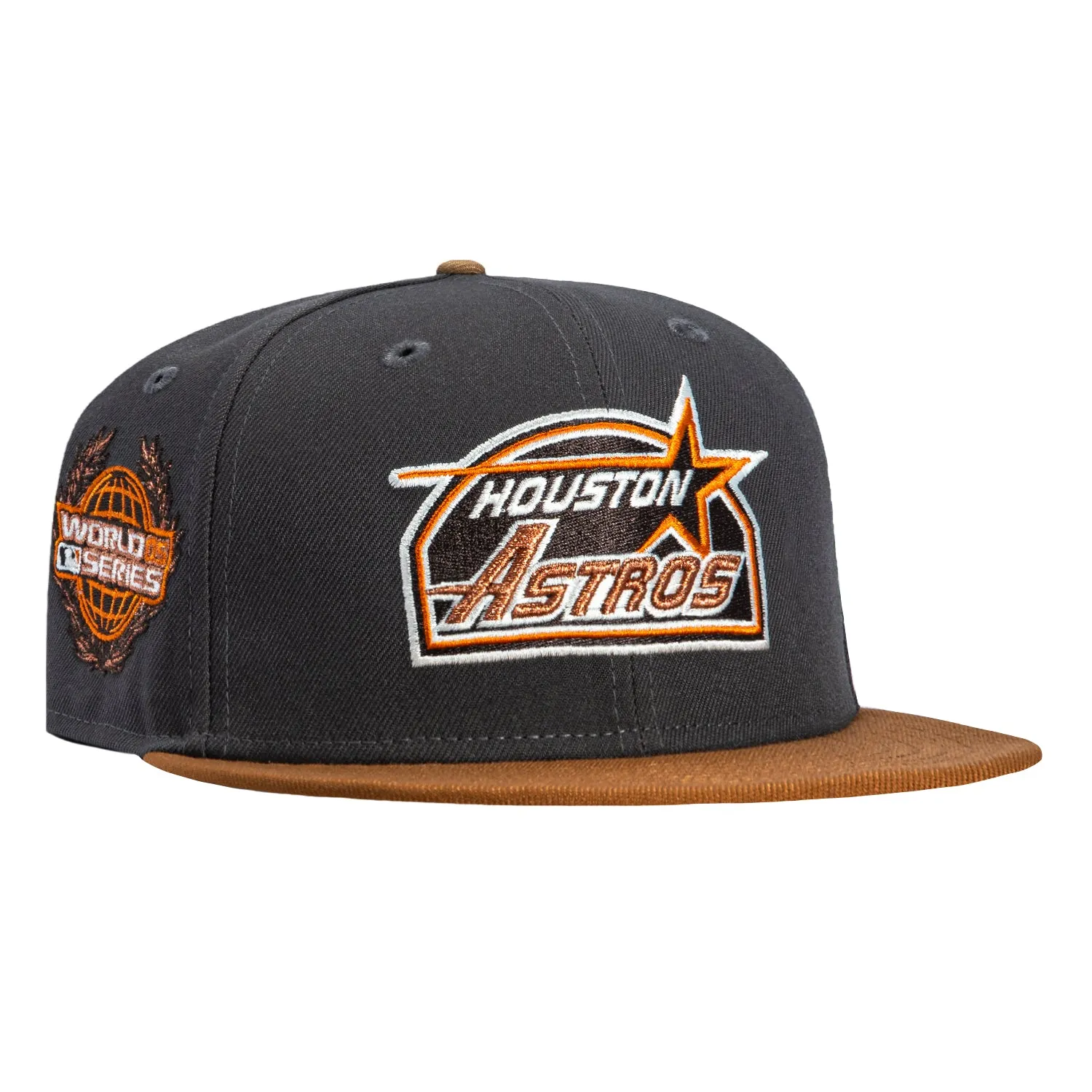 New Era 59Fifty Sepia Houston Astros 2005 World Series Patch 1994 Hat - Graphite, Brown sold by Hat Club