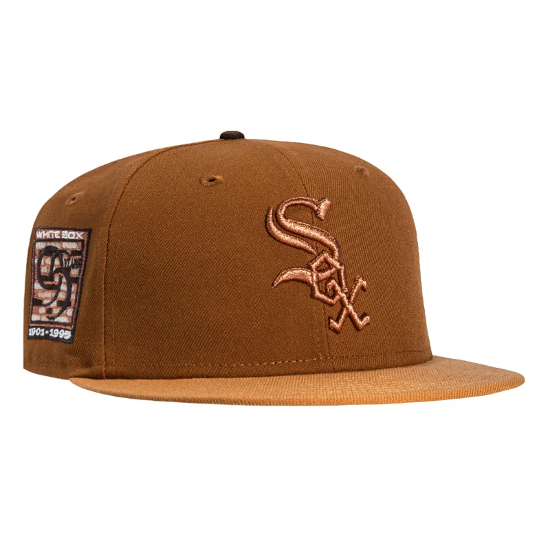 New Era 59Fifty Sepia Chicago White Sox 95th Anniversary Patch Hat - Brown, Khaki sold by Hat Club