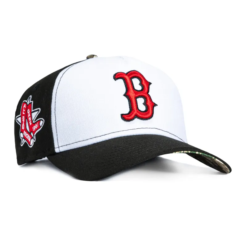 New Era 9Forty A-Frame Boston Red Sox 1961 All Star Game Patch Realtree UV Snapback Hat - White, Black made by New Era