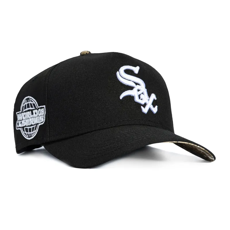 New Era 9Forty A-Frame Chicago White Sox 2005 World Series Patch Realtree UV Snapback Hat - Black made by New Era