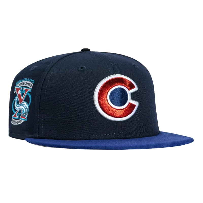 New Era 59Fifty Blue Ice Colorado Avalanche 10th Anniversary Patch Alternate Hat - Navy, Royal made by New Era