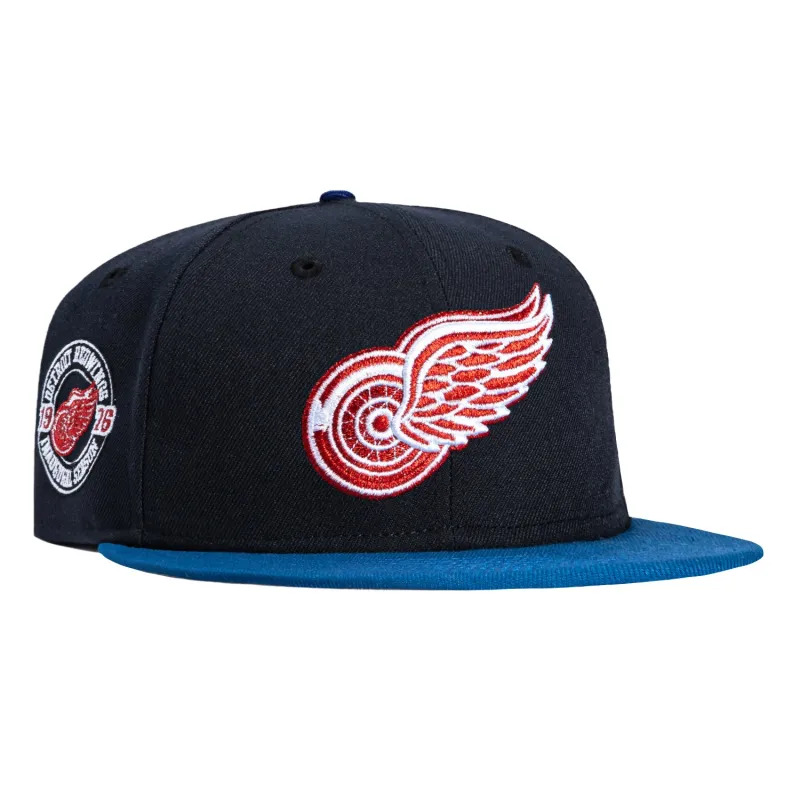 New Era 59Fifty Blue Ice Detroit Red Wings Inaugural Patch Hat - Navy, Royal made by New Era