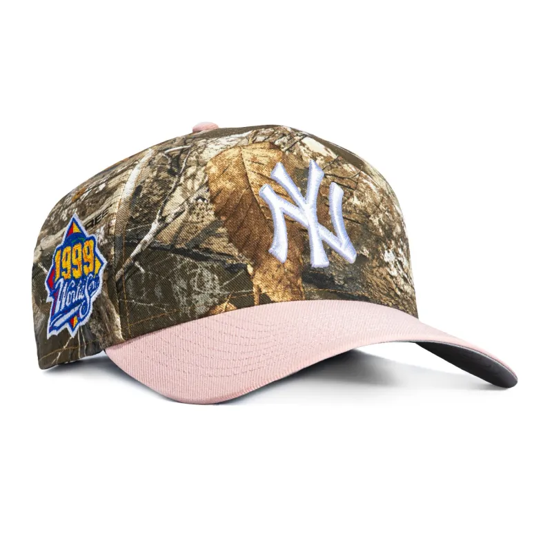 New Era 9Forty A-Frame New York Yankees 1999 World Series Patch Snapback Hat - Realtree, Pink made by New Era