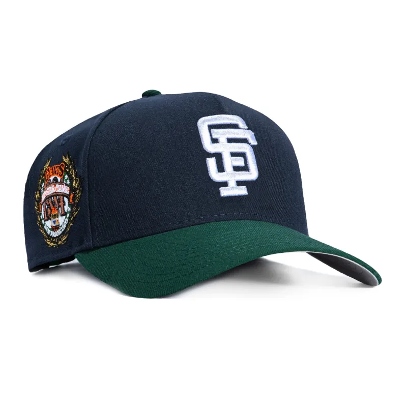 New Era 9Forty A-Frame San Francisco Giants 1984 All Star Game Patch Snapback Hat - Navy, Green sold by Hat Club