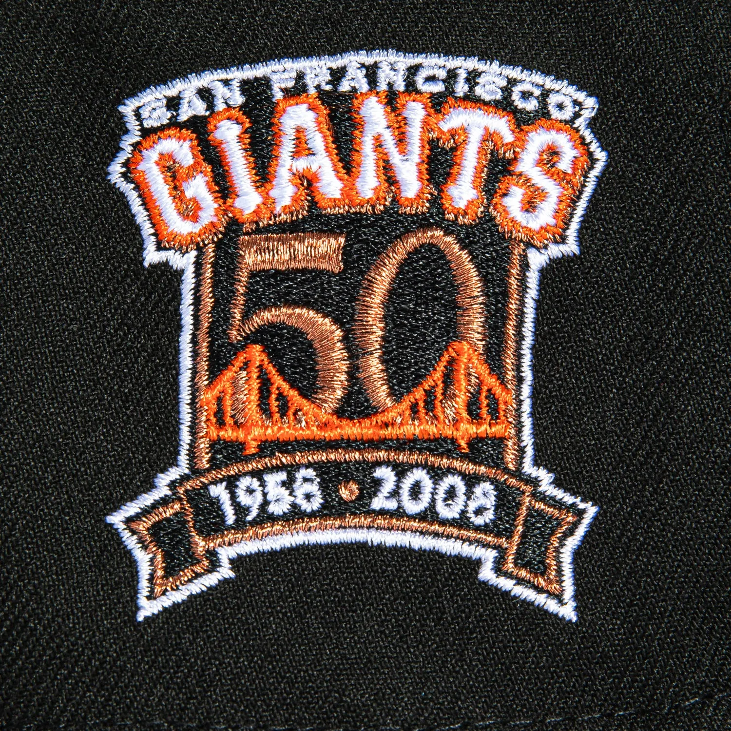 New Era 9Forty A-Frame San Francisco Giants 50th Anniversary Patch Snapback Hat - Black, Graphite sold by Hat Club product image thumbnail 4