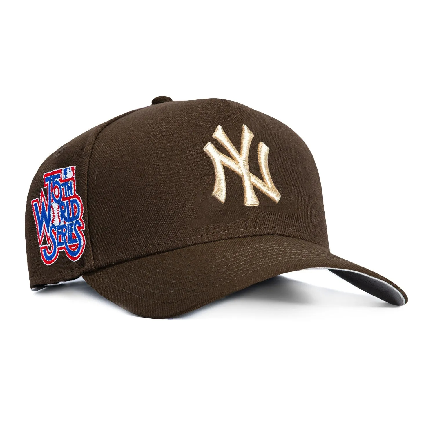 New Era 9Forty A-Frame New York Yankees 1978 World Series Patch Snapback Hat - Brown, Ivory sold by Hat Club