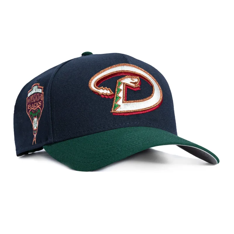 New Era 9Forty A-Frame Arizona Diamondbacks Inaugural Patch D Snapback Hat - Navy, Green sold by Hat Club