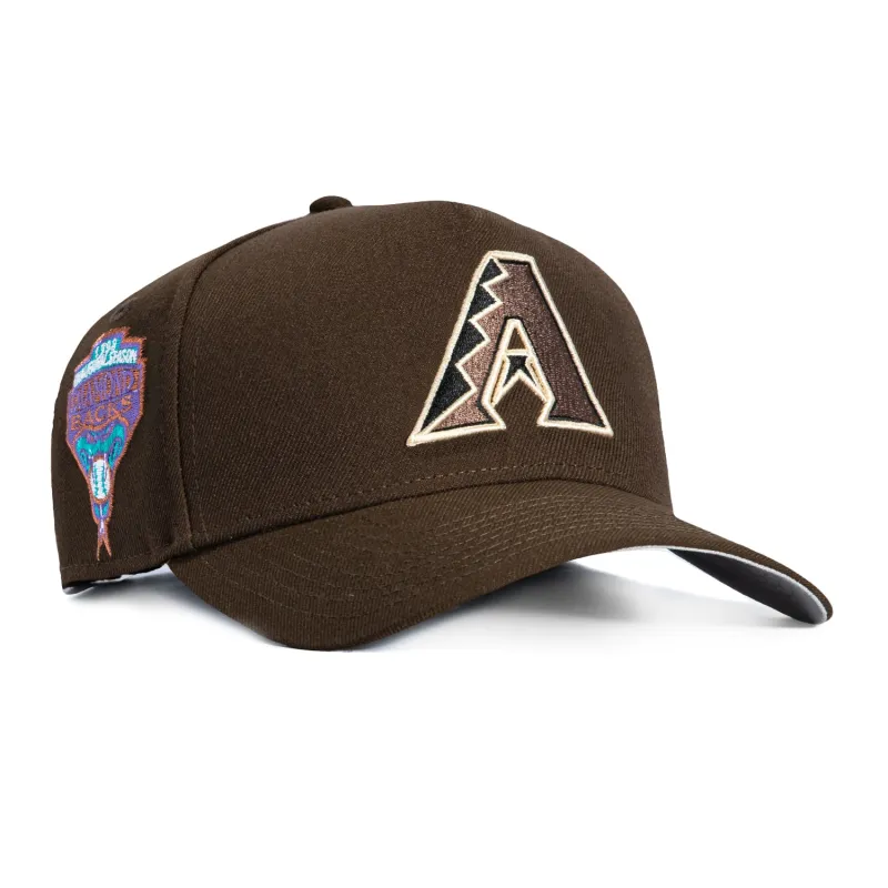 New Era 9Forty A-Frame Arizona Diamondbacks Inaugural Patch A Snapback Hat - Brown sold by Hat Club