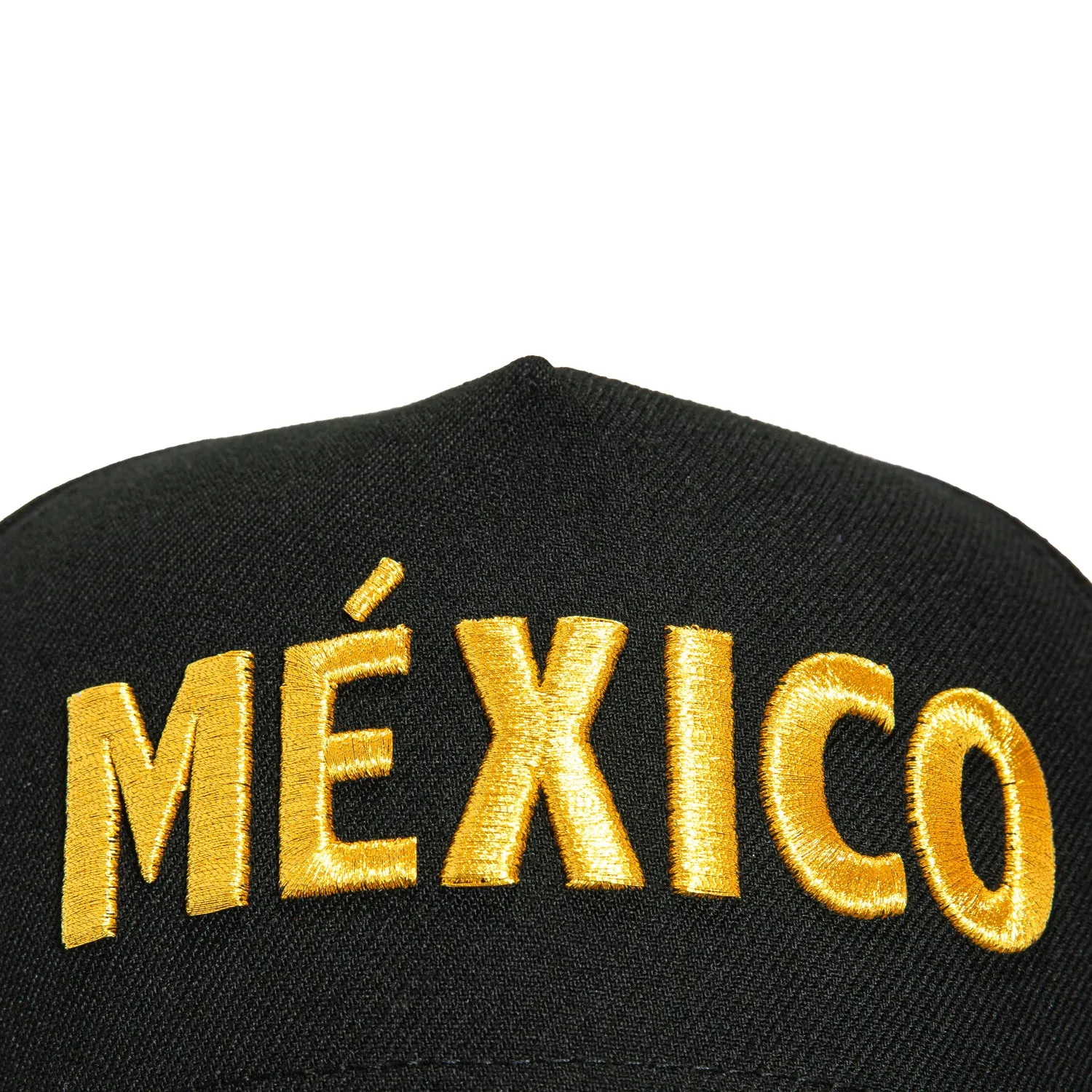 New Era 9Forty A-Frame Mexico Mexico Flag Patch Word Snapback Hat - Black, Metallic Gold sold by Hat Club product image thumbnail 3