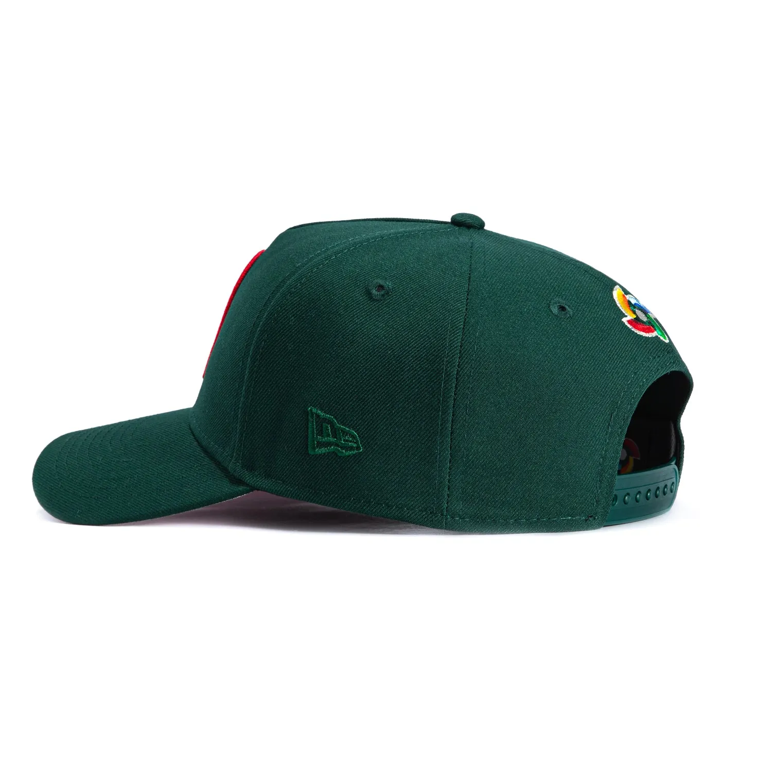 New Era 9Forty A-Frame Mexico World Baseball Classic Mexico Flag Patch Snapback Pink UV Hat - Green sold by Hat Club product image thumbnail 2