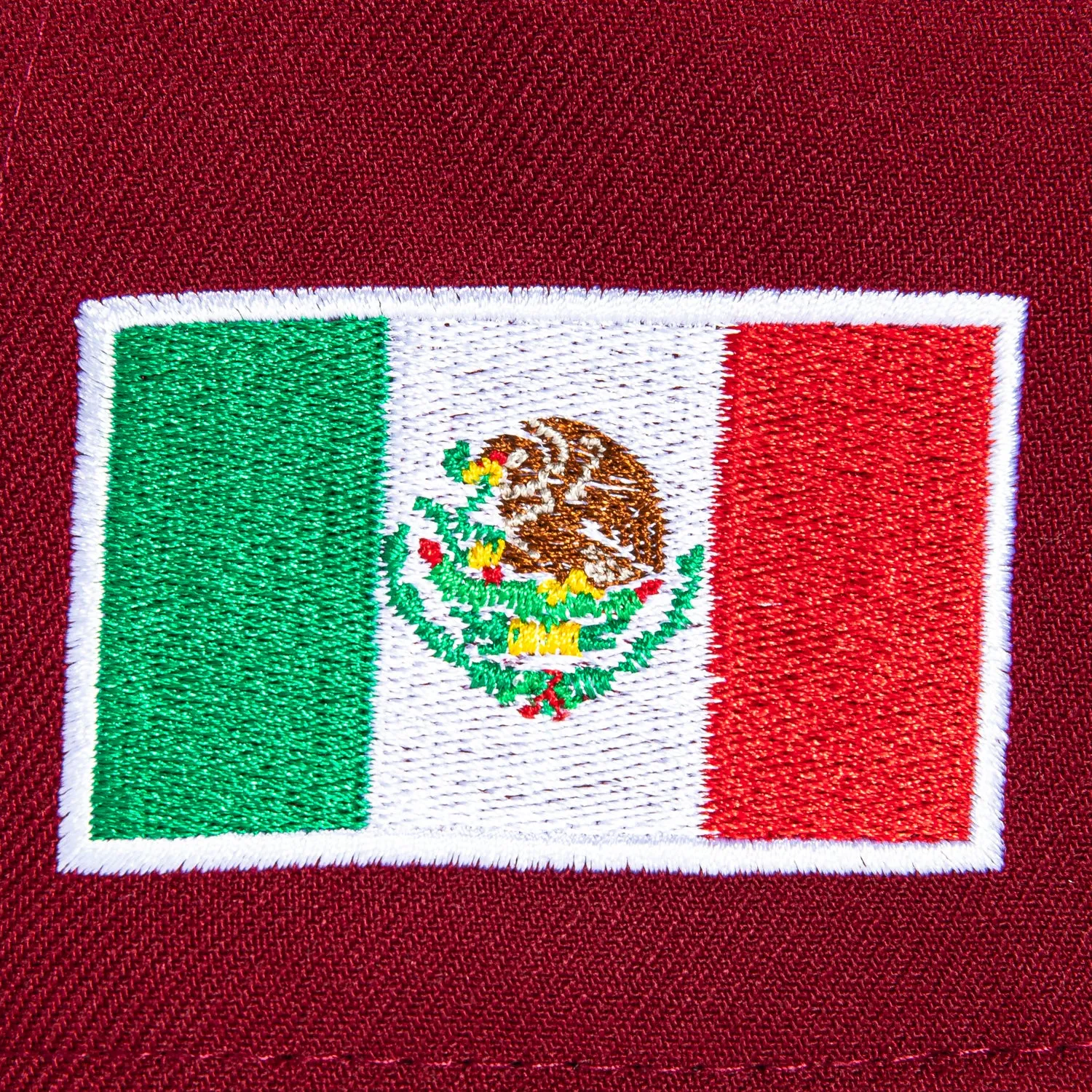 New Era 9Forty A-Frame Mexico World Baseball Classic Mexico Flag Patch Snapback Hat - Cardinal, Green sold by Hat Club product image thumbnail 4