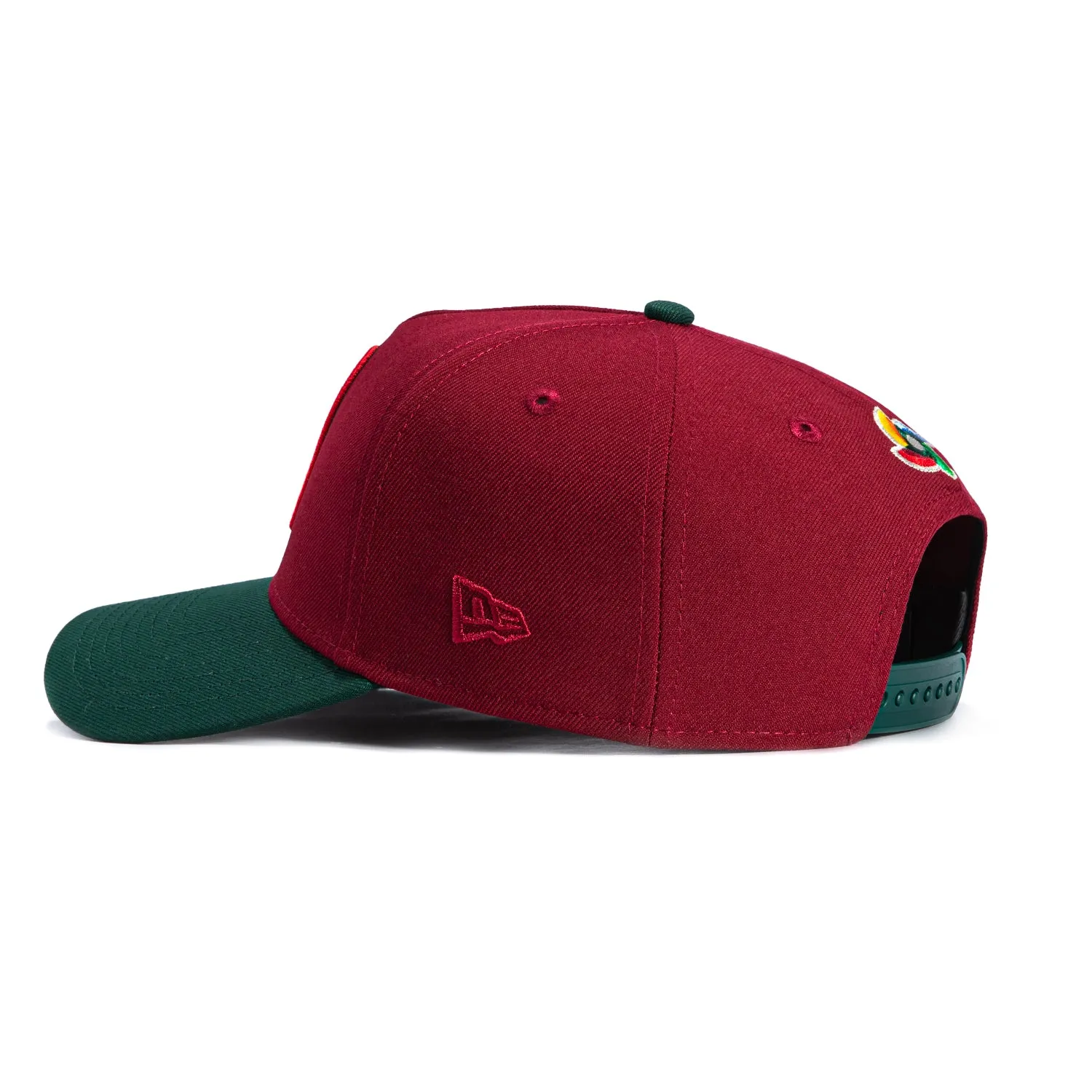 New Era 9Forty A-Frame Mexico World Baseball Classic Mexico Flag Patch Snapback Hat - Cardinal, Green sold by Hat Club product image thumbnail 2