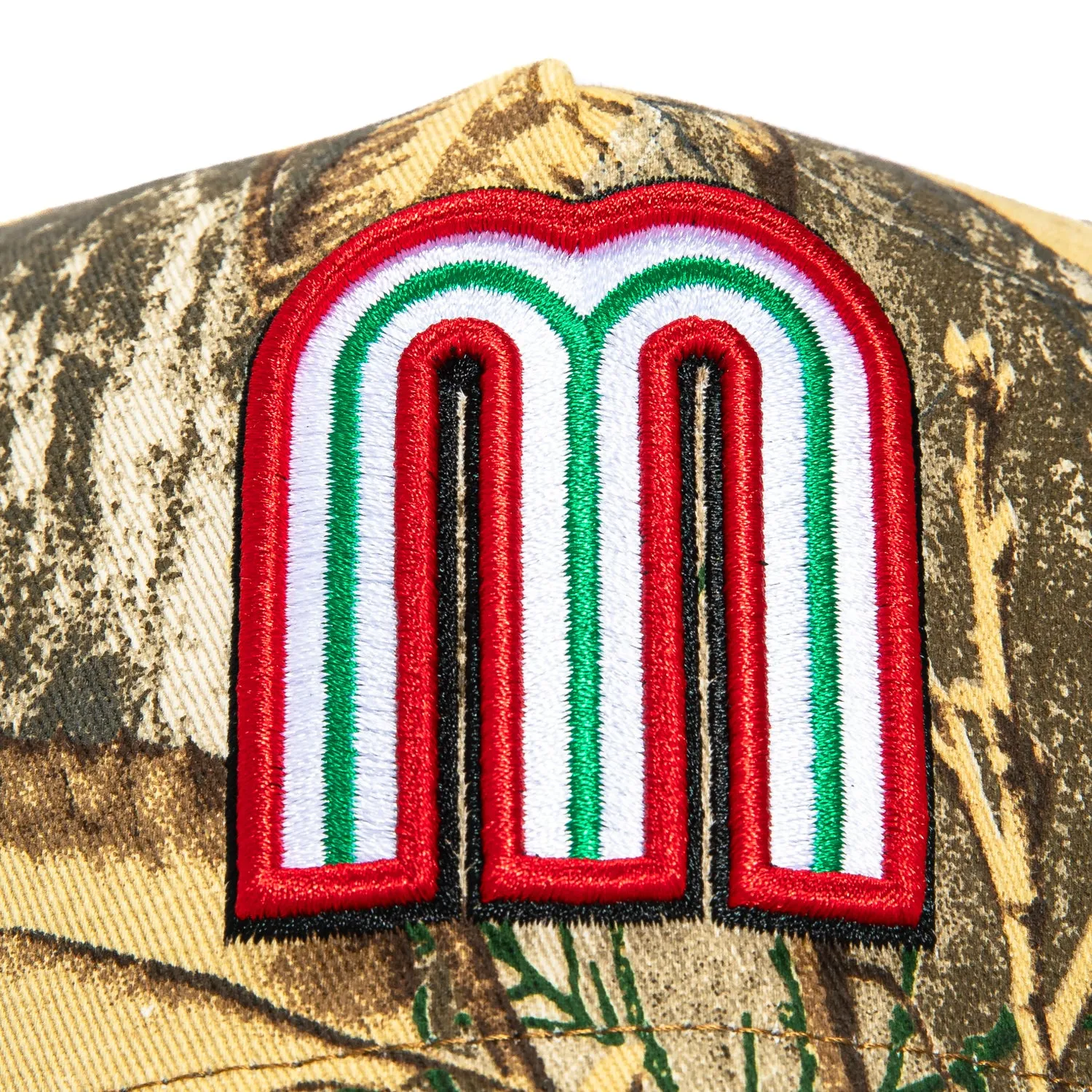 New Era 9Forty A-Frame Mexico World Baseball Classic Mexico Flag Patch Snapback Pink UV Hat - Realtree sold by Hat Club product image thumbnail 3