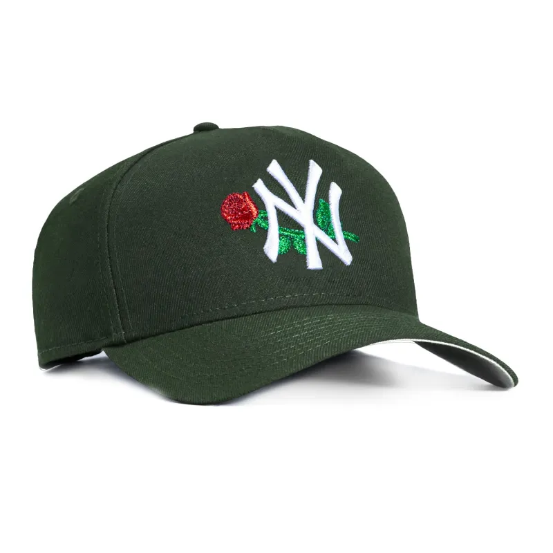 New Era 9Forty A-Frame New York Yankees Rose Snapback Hat - Green sold by Hat Club