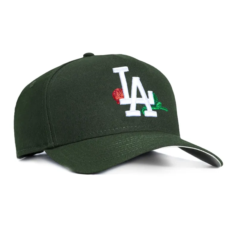 New Era 9Forty A-Frame Los Angeles Dodgers Rose Snapback Hat - Green sold by Hat Club