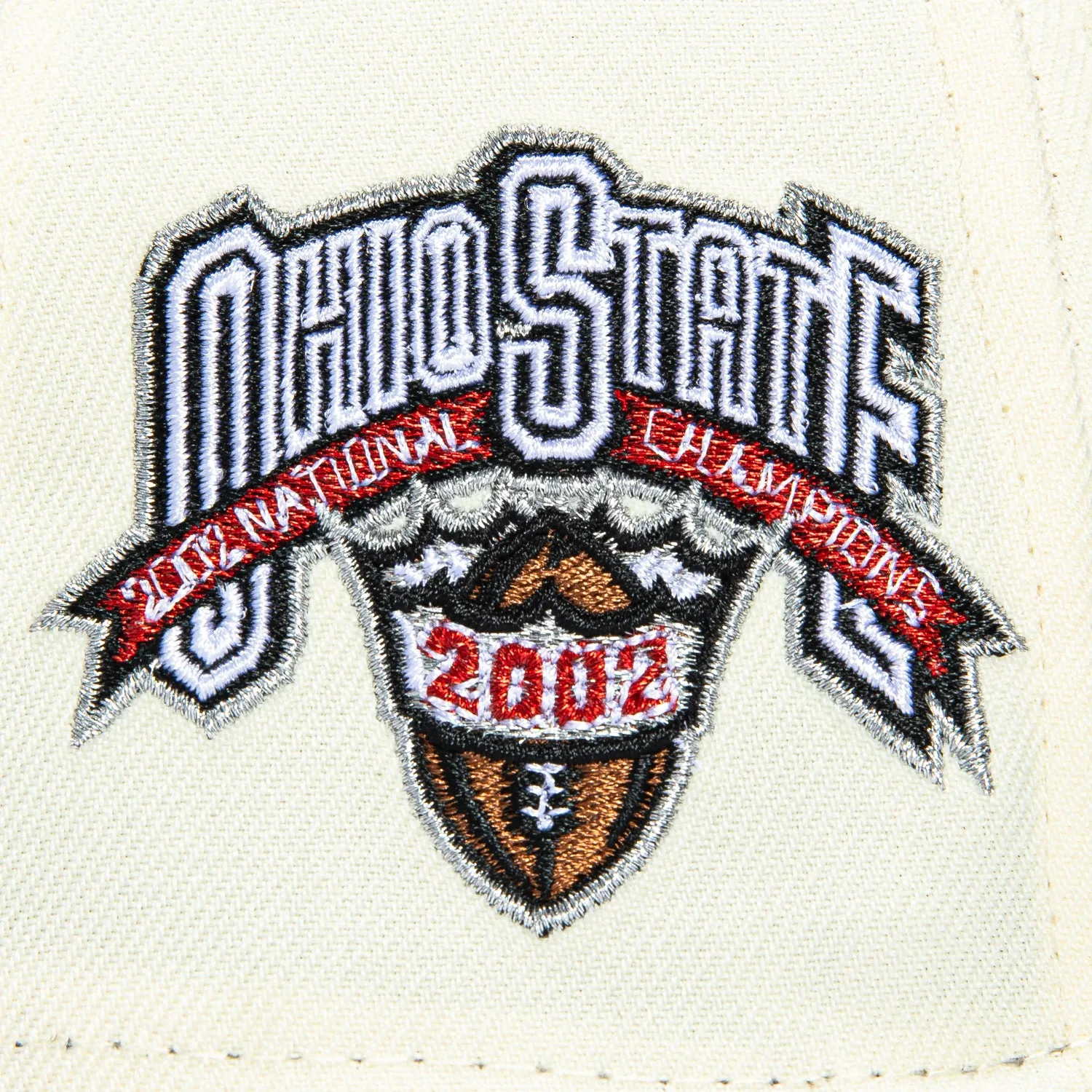 New Era 59Fifty Ohio State Buckeyes 2002 National Champions Patch Hat - White, Grey sold by Hat Club product image thumbnail 5