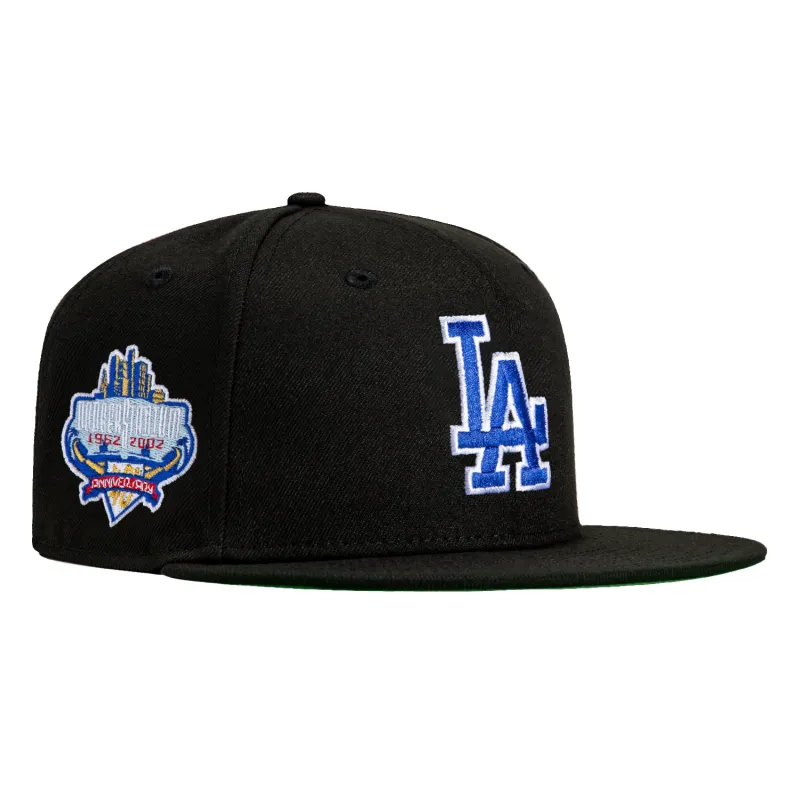 New Era 59Fifty Black Dome Los Angeles Dodgers 40th Anniversary Stadium Patch Hat - Black sold by Hat Club