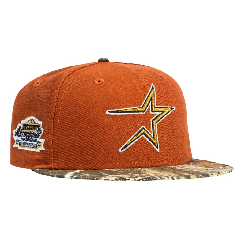 New Era 59Fifty Houston Astros 30th Anniversary Stadium Patch Hat - Burnt Orange, Realtree sold by Hat Club