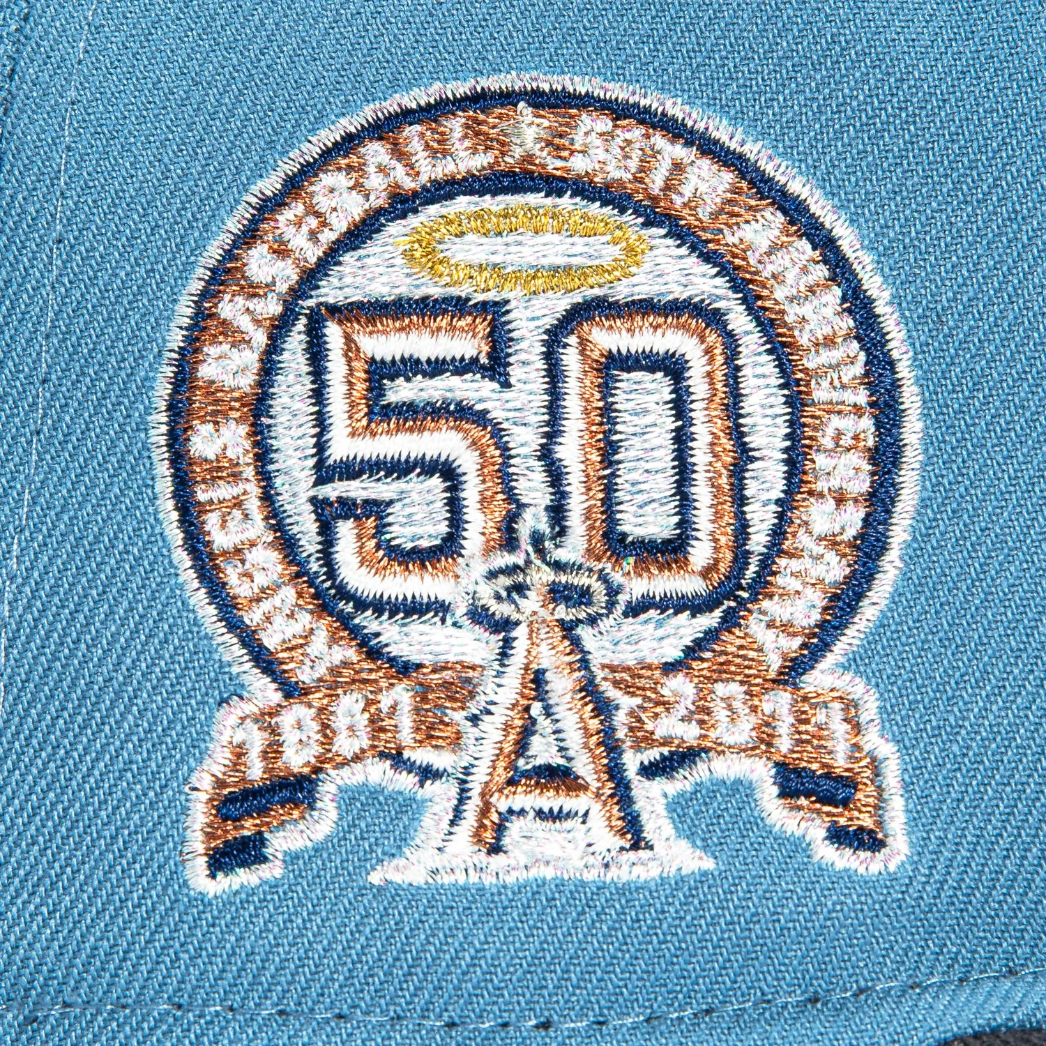 New Era 59Fifty Los Angeles Angels 50th Anniversary Patch 1997 Hat - Indigo, Graphite, Metallic Copper sold by Hat Club product image thumbnail 5