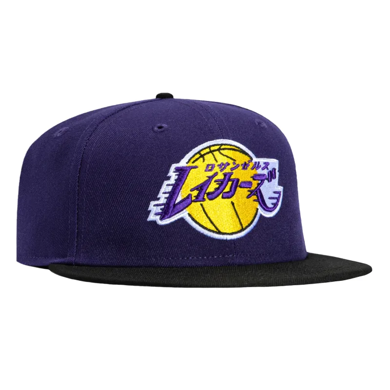 New Era 59Fifty Los Angeles Lakers Hyperfly Hat - Purple, Black sold by Hat Club