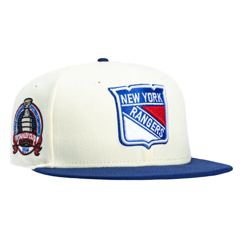 New Era 59Fifty New York Rangers 1994 Stanley Cup Patch Hat - White, Royal sold by Hat Club