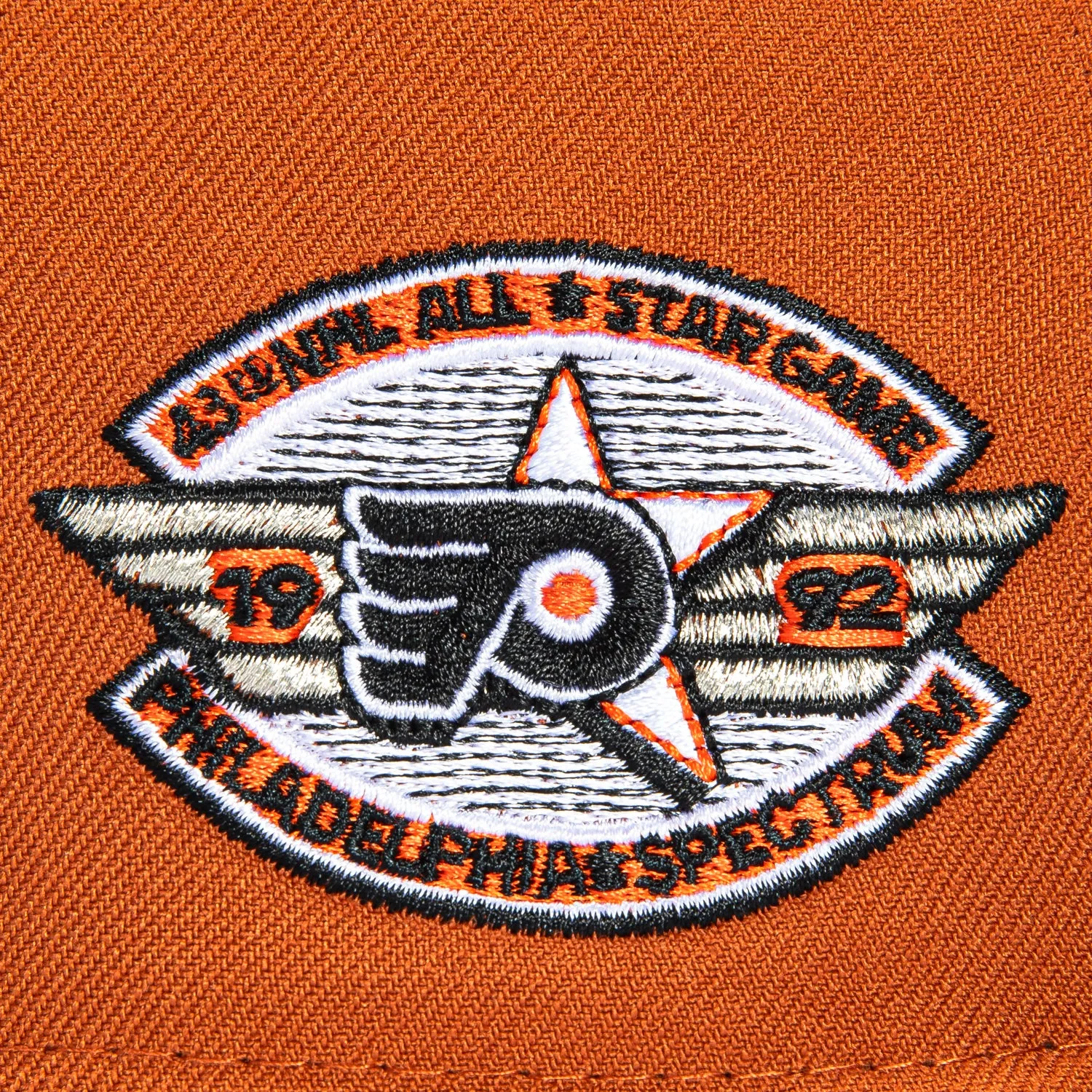 New Era 59Fifty Philadelphia Flyers 1992 All Star Game Patch Hat - Burnt Orange, Black sold by Hat Club product image thumbnail 5