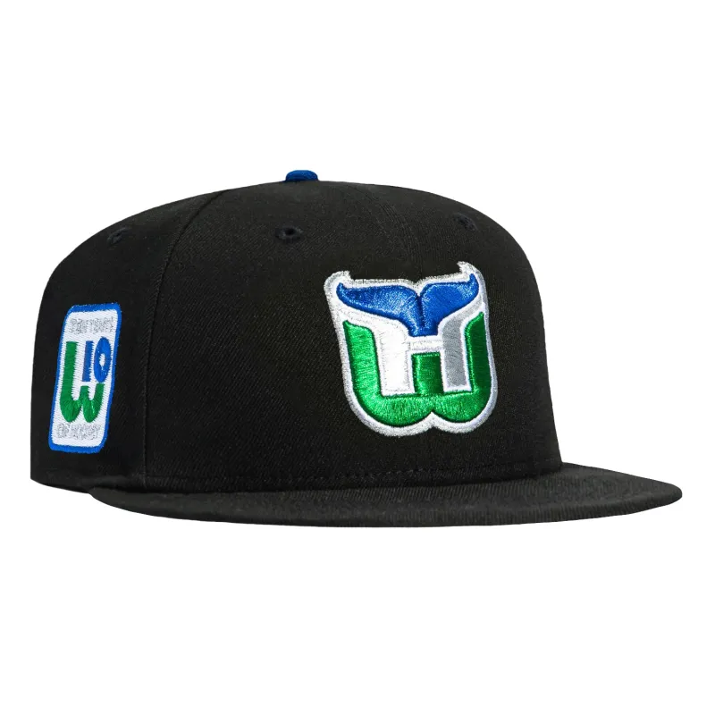 New Era 59Fifty Hartford Whalers 10th Anniversary Patch Hat - Black sold by Hat Club