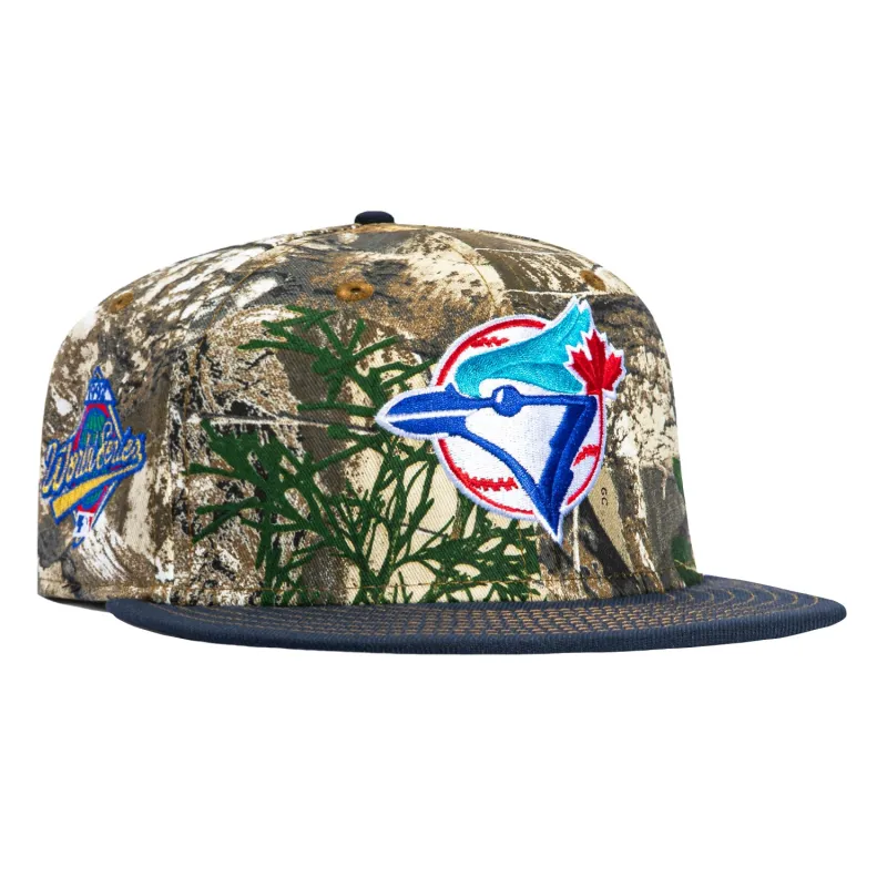 New Era 59Fifty Toronto Blue Jays 1992 World Series Patch Hat - Realtree, Navy sold by Hat Club