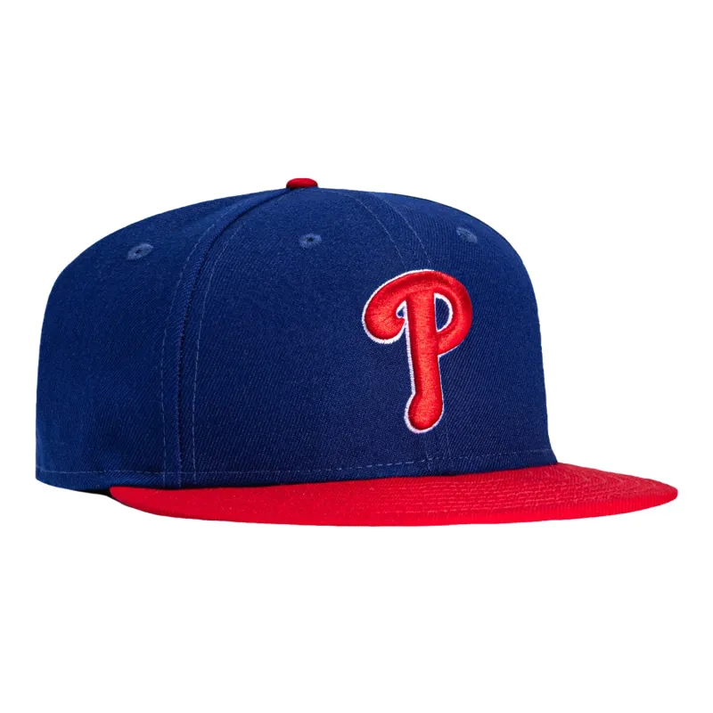 New Era 59Fifty Authentic Collection Philadelphia Phillies Low Profile Alternate Hat - Royal, Red made by New Era
