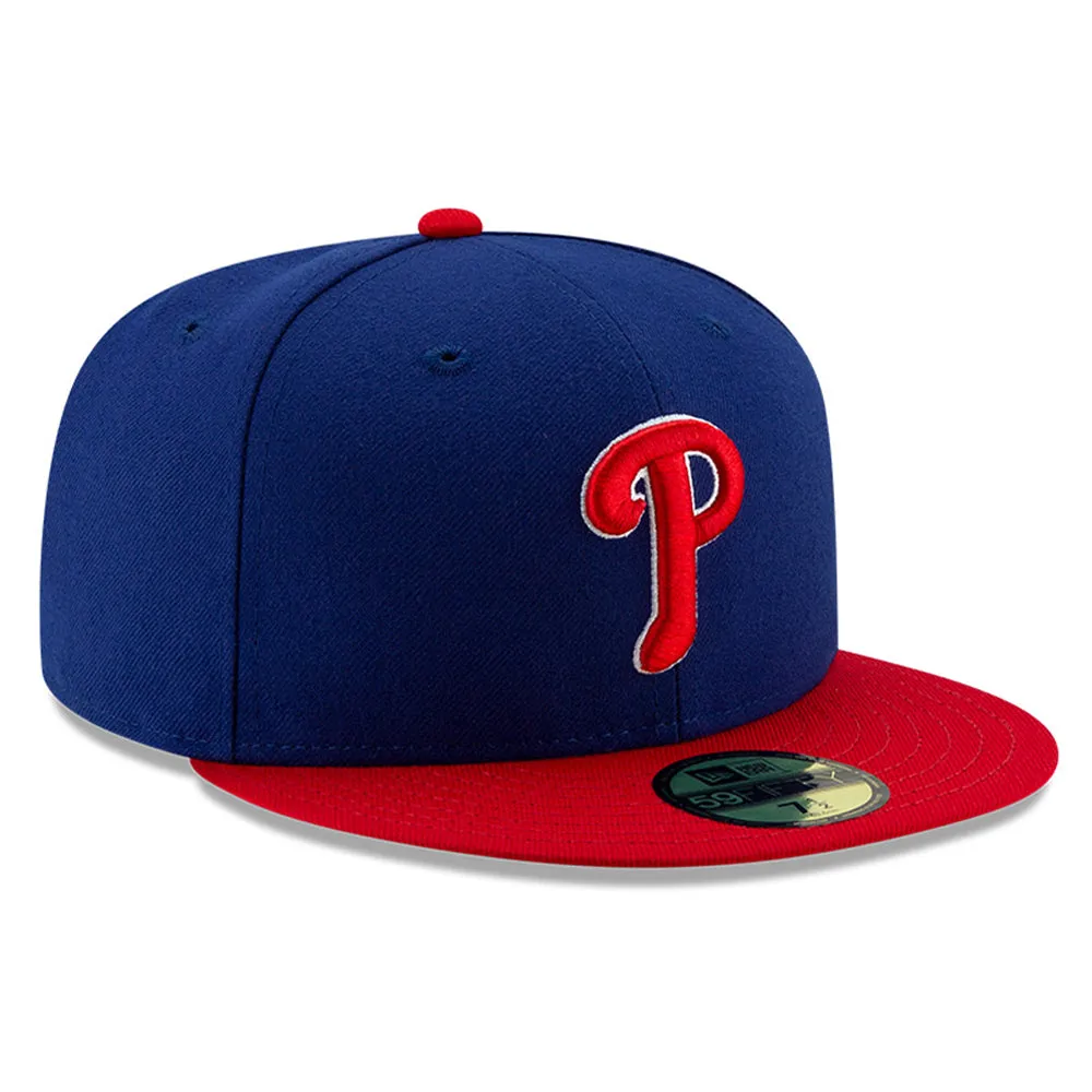 New Era 59Fifty Authentic Collection Philadelphia Phillies Alternate Hat - Royal, Red sold by Hat Club