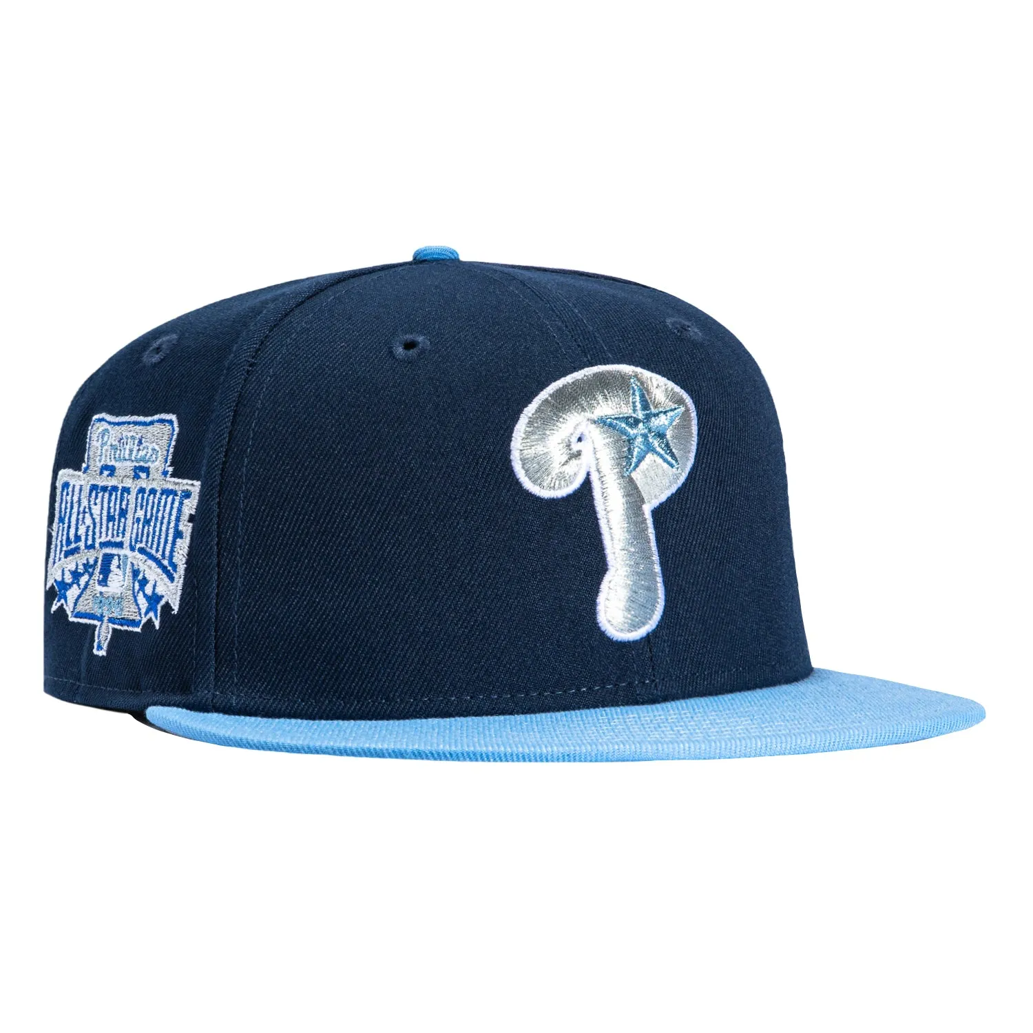 New Era 59Fifty Philadelphia Phillies 1996 All Star Game Patch Alternate Hat - Navy, Light Blue sold by Hat Club