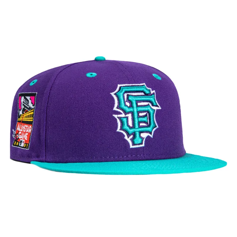 New Era 59Fifty San Francisco Giants 2007 All Star Game Patch Hat - Purple, Teal sold by Hat Club
