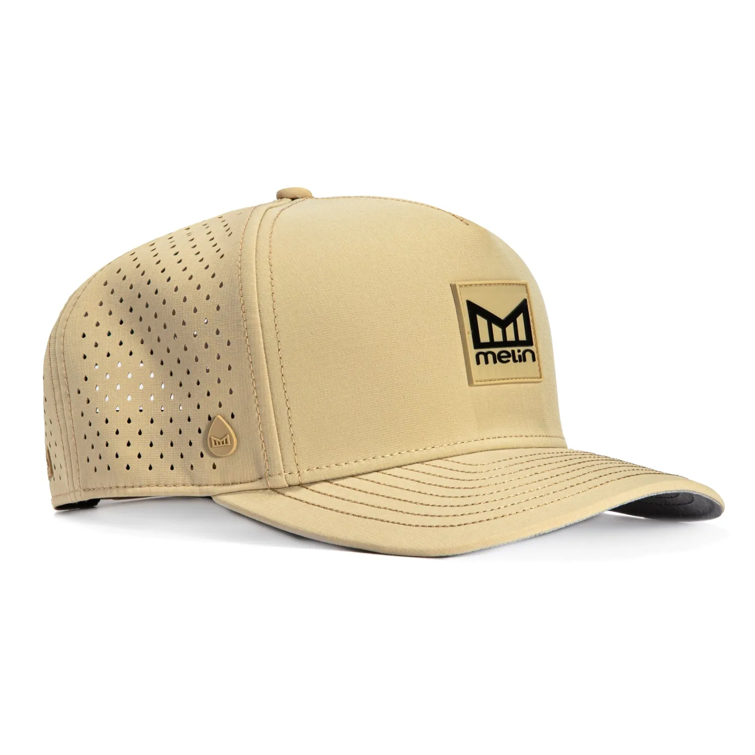 Melin Odysea Stacked Hydro Snapback Hat - Khaki sold by Hat Club