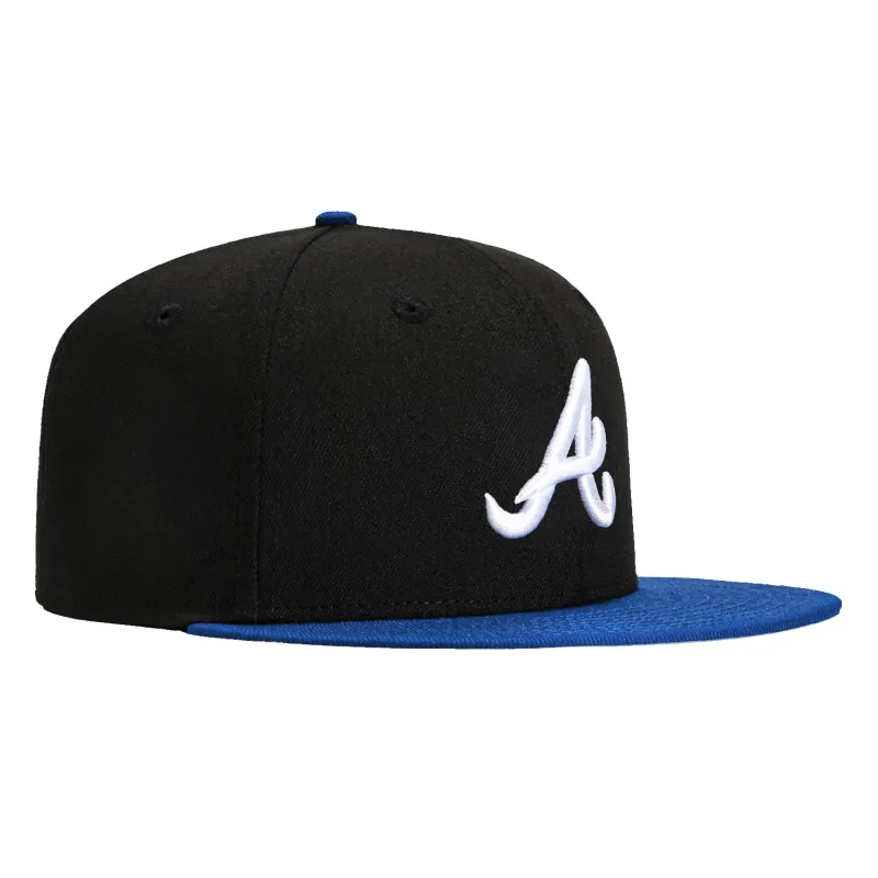 New Era 59Fifty Atlanta Braves Hat - Black, Royal, White sold by Hat Club