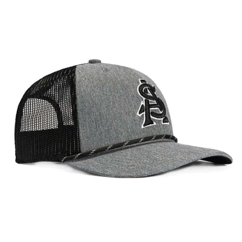 47 Brand Carbon Rope Arizona State Sun Devils Trucker Snapback ASU Hat - Charcoal, Black sold by Hat Club