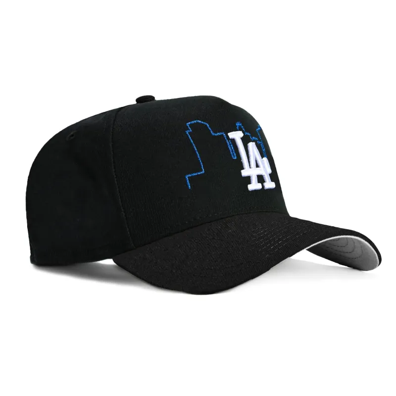 New Era 9Forty A-Frame Los Angeles Dodgers Skyline Snapback Hat - Black sold by Hat Club