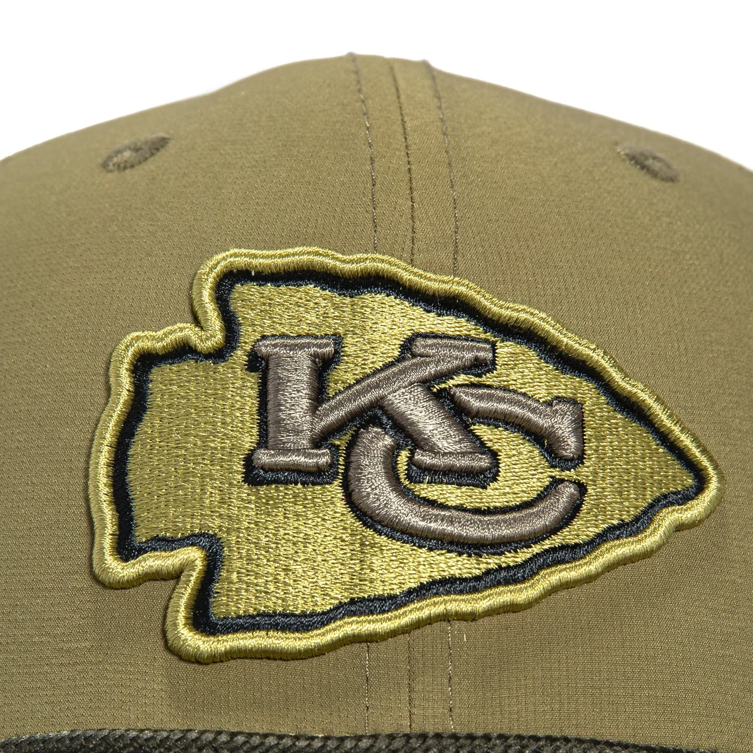 New Era 9Seventy Salute to Service Kansas City Chiefs United States Flag Patch Stretch Snapback Hat - Olive, Green sold by Hat Club product image thumbnail 3