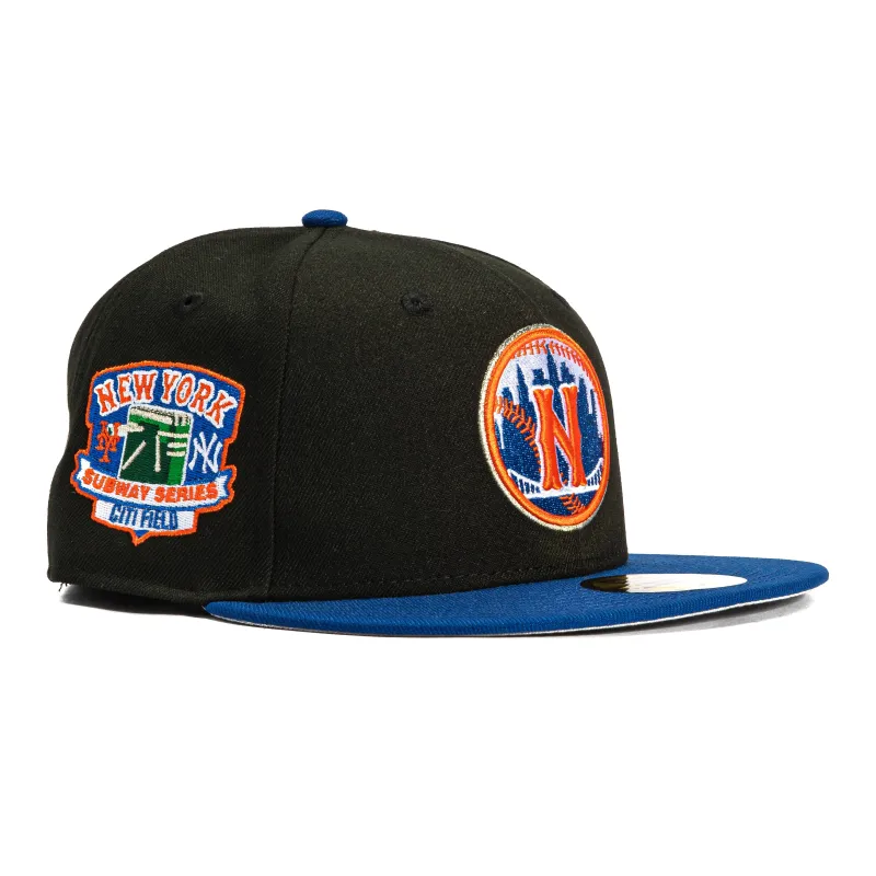 New Era 59Fifty New York Mets Citi Field Subway Series Patch N Hat - Black, Royal made by New Era