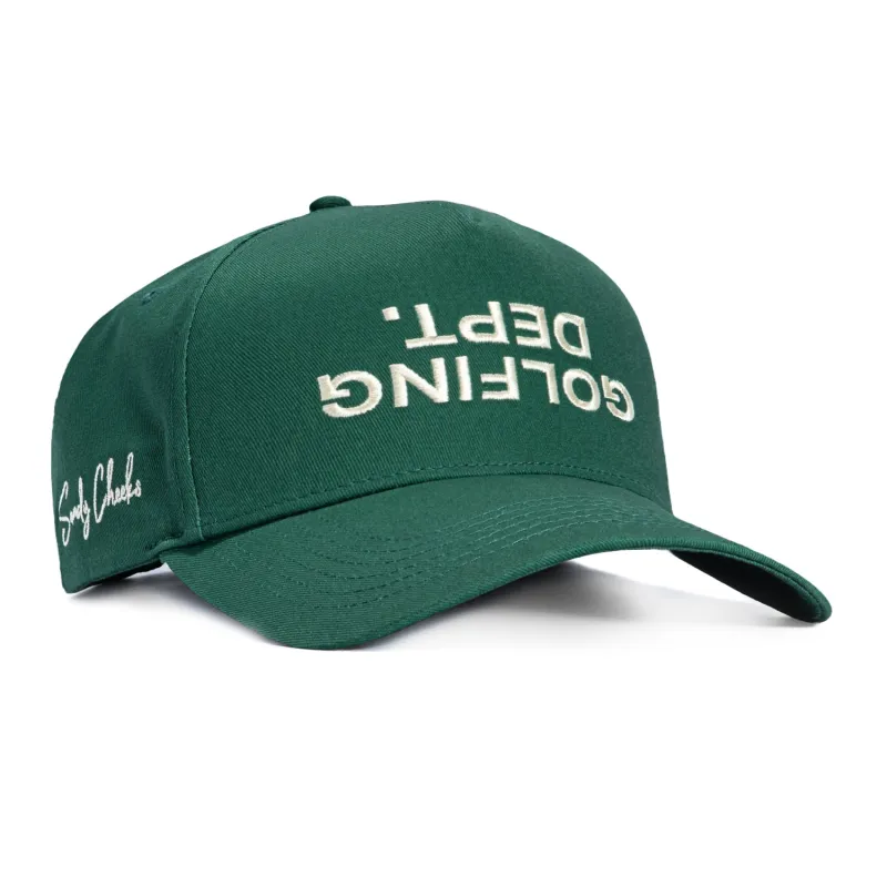 Bunx Golf Upside Down Golfing Dept. Snapback Hat - Green made by Hat Club