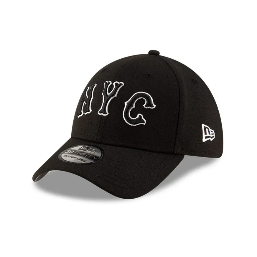 New Era 39Thirty New York Mets 2024 City Connect Stretch Fitted Hat - Black, White sold by Hat Club product image thumbnail 3