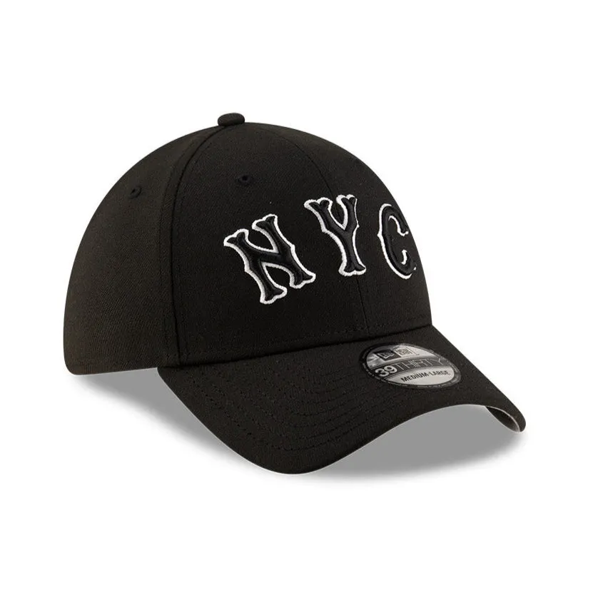 New Era 39Thirty New York Mets 2024 City Connect Stretch Fitted Hat - Black, White sold by Hat Club