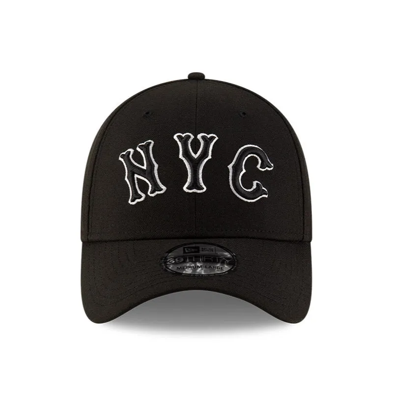 New Era 39Thirty New York Mets 2024 City Connect Stretch Fitted Hat - Black, White sold by Hat Club product image thumbnail 2