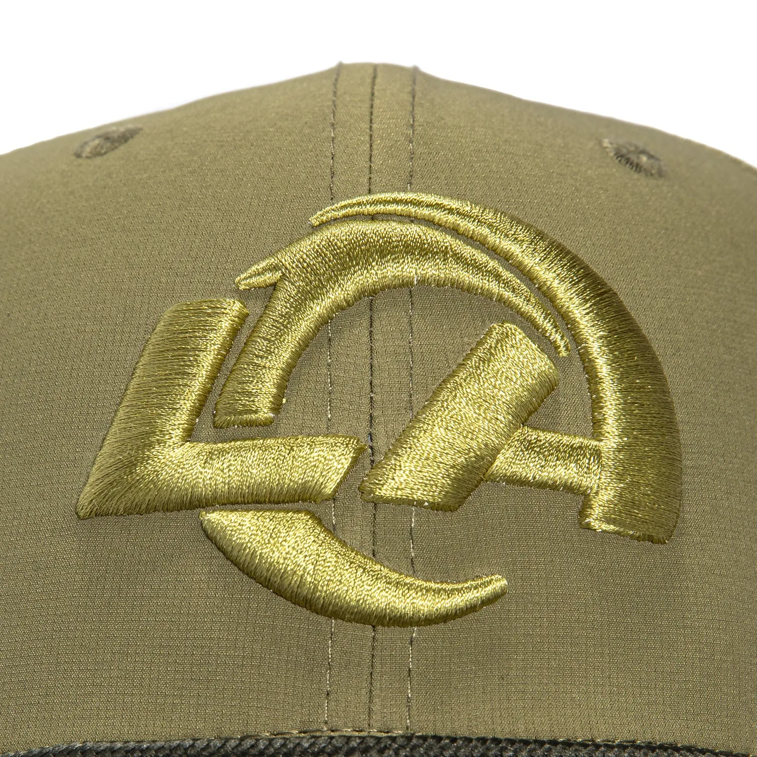 New Era 9Seventy Salute to Service Los Angeles Rams United States Flag Patch Stretch Snapback Hat - Olive, Green sold by Hat Club product image thumbnail 3
