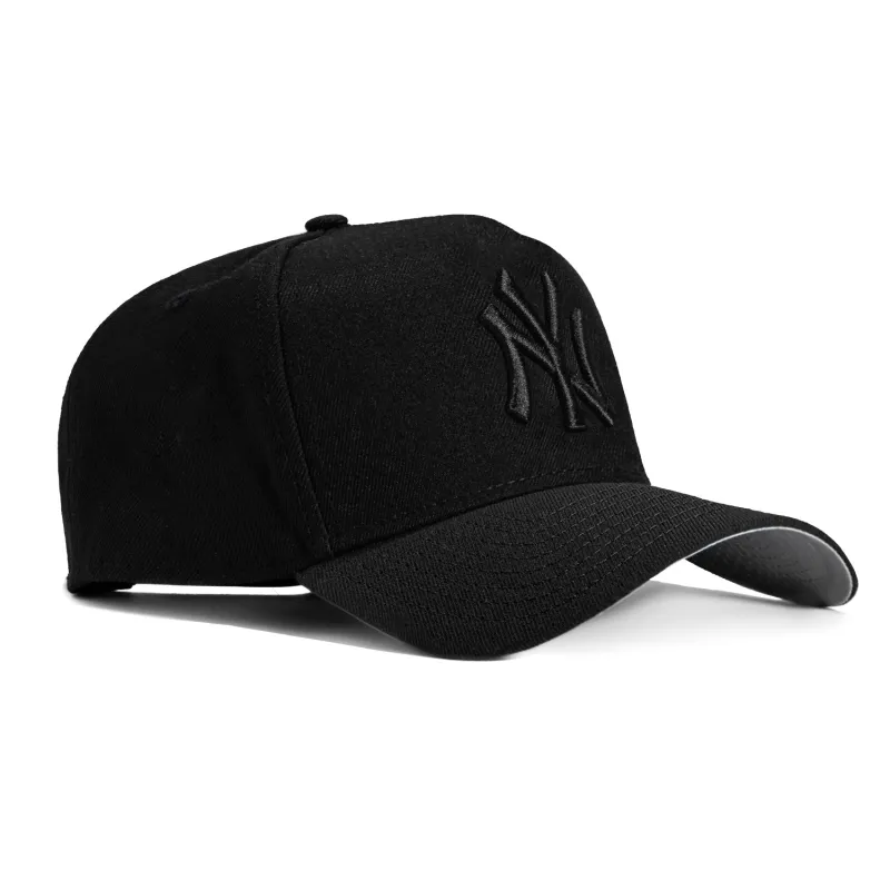 New Era 9Forty A-Frame New York Yankees Snapback Hat - Black, Black sold by Hat Club