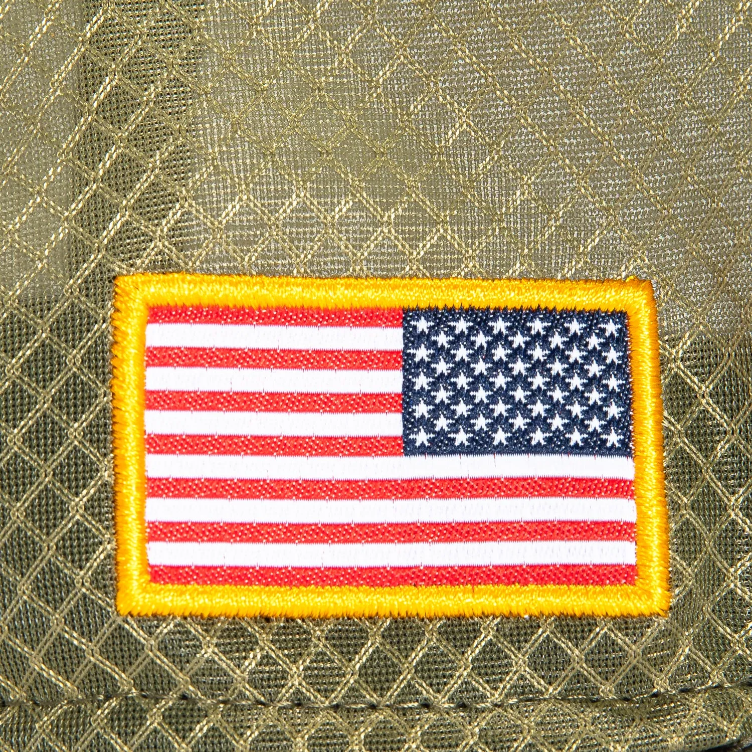 New Era 9Seventy Salute to Service Las Vegas Raiders United States Flag Patch Stretch Snapback Hat - Olive, Green sold by Hat Club product image thumbnail 4