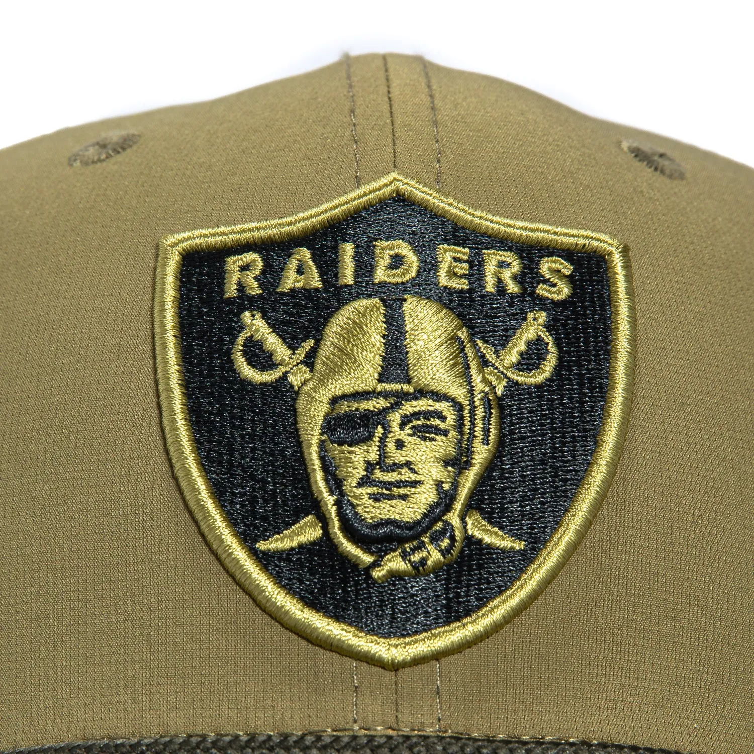 New Era 9Seventy Salute to Service Las Vegas Raiders United States Flag Patch Stretch Snapback Hat - Olive, Green sold by Hat Club product image thumbnail 3