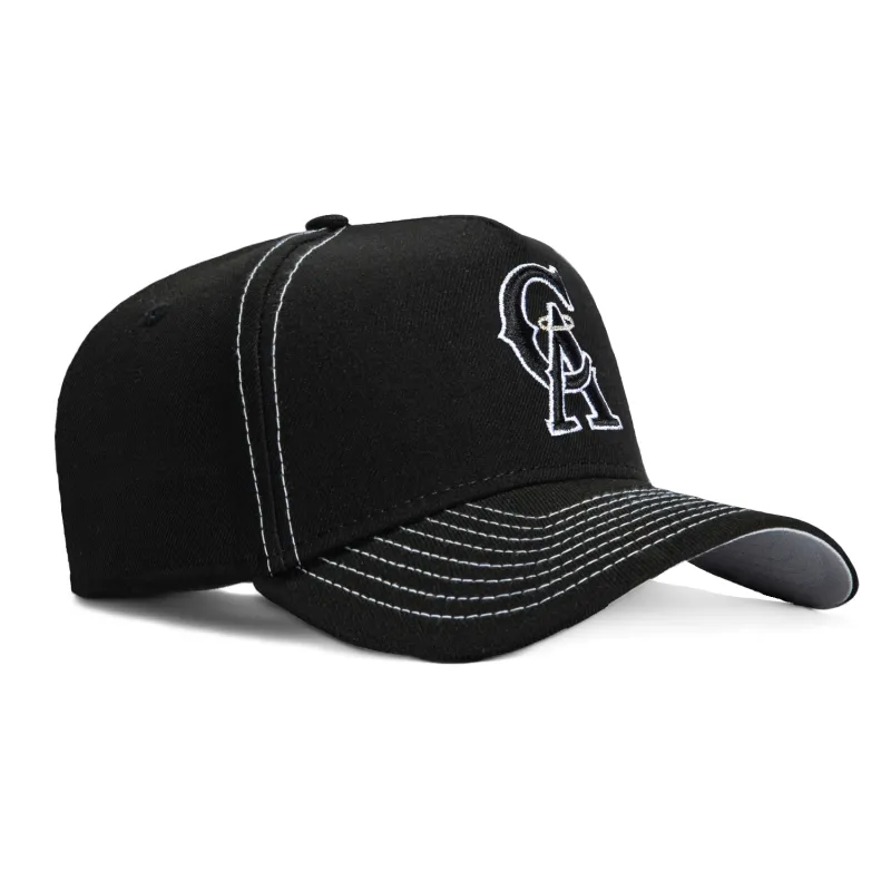 New Era 9Forty A-Frame Contrast Stitch Los Angeles Angels Snapback 1993 Hat - Black, White sold by Hat Club
