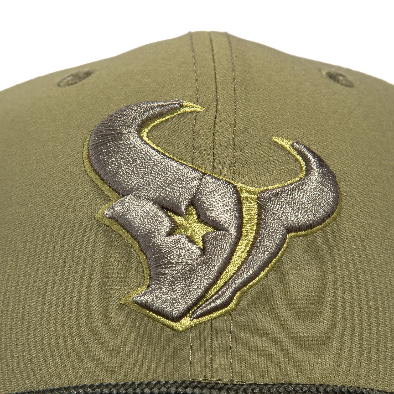 New Era 9Seventy Salute to Service Houston Texans United States Flag Patch Stretch Snapback Hat - Olive, Green sold by Hat Club product image thumbnail 3